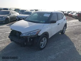 2021 Nissan Kicks S with VIN 3N1CP5BV4ML545032, listed as a IAAI auction lot 41722907 with 58,299 mi miles. Bid and sale history available at carsss.com. Image 2.