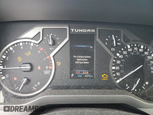 2024 Toyota Tundra SR5 with VIN 5TFLA5DB8RX225497, listed as a Copart auction lot 54444545 with 6,092 mi miles and Salvage title. Bid and sale history available at DreamBid. Image 9.