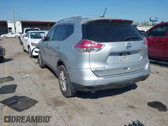 2015 Nissan Rogue SV with VIN KNMAT2MT1FP554241, listed as a IAAI auction lot 41872726 with 157,573 mi miles and . Bid and sale history available at DreamBid. Image 3.