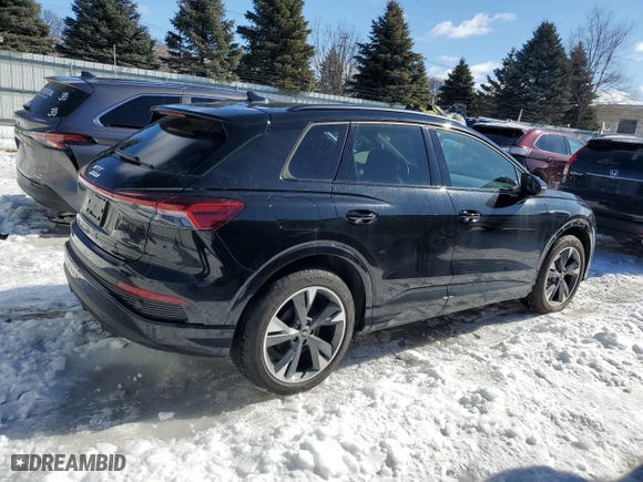 2024 Audi Q4 e-tron Premium Plus with VIN WA1LUBFZ1RP070771, listed as a Copart auction lot 46275665 with 1,644 mi miles and Salvage Title. Bid and sale history available at carsss.com. Image 3.