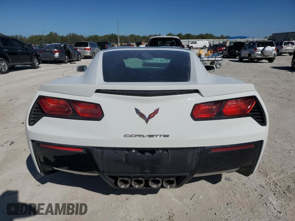 2014 Chevrolet Corvette Z51 3LT with VIN 1G1YM2D73E5105712, listed as a Copart auction lot 48076955 with 19,347 mi miles and Salvage title. Bid and sale history available at DreamBid. Image 6.