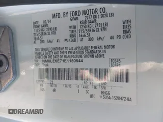 2014 Ford Transit Connect XL с VIN NM0LE6E71E1150544, выставлен на аукционе IAAI как лот 42429733 с пробегом 64 577 миль миль и . История ставок и продаж доступна на DreamBid. Изображение 9.