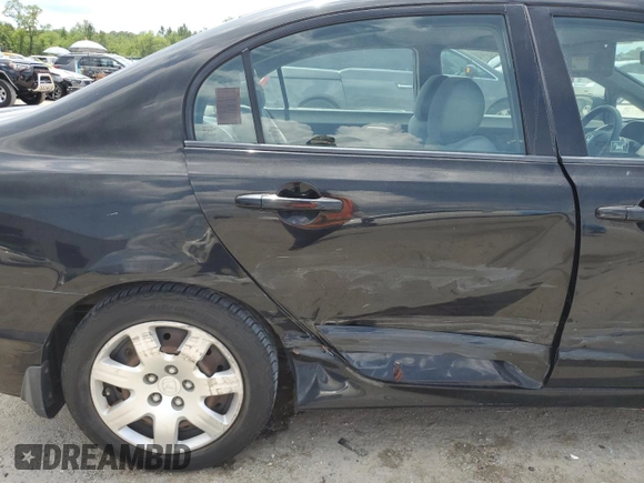 2008 Honda Civic LX with VIN 2HGFA16528H355518, listed as a Copart auction lot 58715425 with 163,409 mi miles and Salvage title. Bid and sale history available at DreamBid. Image 10.