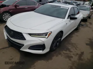2021 Acura TLX w/A-Spec Package with VIN 19UUB5F57MA014197, listed as a Copart auction lot 53056535 with 58,210 mi miles and Salvage title. Bid and sale history available at DreamBid. Image 1.