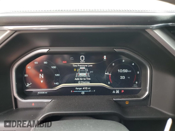 2022 GMC Sierra 1500 with VIN 3GTUUGET7NG527571, listed as a Copart auction lot 84664684 with 43,336 mi miles and Salvage Title. Bid and sale history available at DreamBid. Image 9.