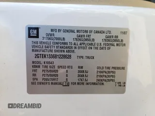 2008 GMC Sierra 1500 Work Truck z VIN 2GTEK133681228628, wystawiony jako Copart lot #47215705 z przebiegiem 72 615 mil mil oraz Szkoda całkowita • Salvage title. Historia ofert i sprzedaży dostępna na DreamBid. Obrazek 12.