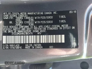 2019 Lexus RX 350 with VIN 2T2ZZMCA4KC142476, listed as a IAAI auction lot 42228689 with 71,362 mi miles and . Bid and sale history available at DreamBid. Image 9.