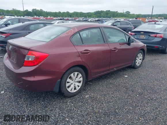 2012 Honda Civic LX z VIN 2HGFB2F55CH600274, wystawiony jako IAAI lot #42225760 z przebiegiem 249 516 mil mil oraz . Historia ofert i sprzedaży dostępna na DreamBid. Obrazek 4.