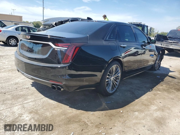 2019 Cadillac CT6 Sport AWD with VIN 1G6KP5R62KU144432, listed as a Copart auction lot 72389304 with 5,843 mi miles and Salvage title. Bid and sale history available at DreamBid. Image 3.