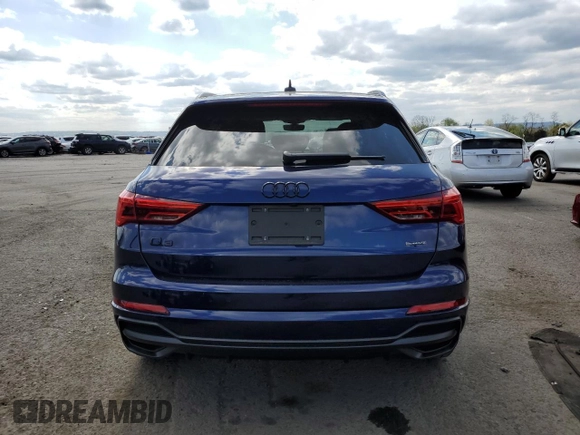 2022 Audi Q3 S line Premium Plus with VIN WA1EECF34N1019740, listed as a Copart auction lot 48642243 with 15,300 mi miles. Bid and sale history available at carsss.com. Image 6.