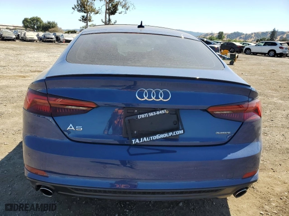 2019 Audi A5 Sportback Prestige with VIN WAUFNDF52KA076707, listed as a Copart auction lot 66768094 with NaN miles and Salvage Title. Bid and sale history available at carsss.com. Image 6.