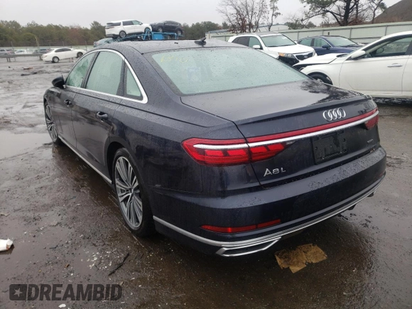 2020 Audi A8 L with VIN WAU8EAF84LN005004, listed as a Copart auction lot 59450793 with 0 mi miles. Bid and sale history available at carsss.com. Image 3.
