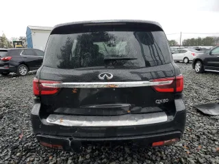 2018 Infiniti QX80 with VIN JN8AZ2NE0J9190068, listed as a Copart auction lot 81597904 with Not provided miles and Salvage title. Bid and sale history available at DreamBid. Image 6.
