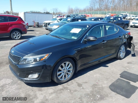 2015 Kia Optima EX with VIN 5XXGN4A76FG427032, listed as a IAAI auction lot 41853276 with 79,110 mi miles. Bid and sale history available at carsss.com. Image 2.
