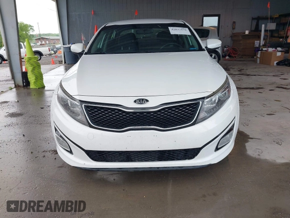 2015 Kia Optima LX with VIN KNAGM4A74F5599130, listed as a IAAI auction lot 42037576 with 177,067 mi miles. Bid and sale history available at carsss.com. Image 6.