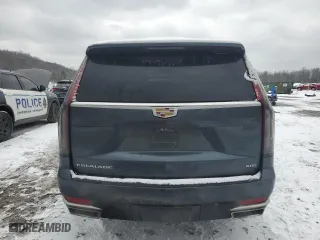 2021 Cadillac Escalade Premium Luxury Platinum with VIN 1GYS4DKL2MR193839, listed as a Copart auction lot 86813234 with 123,657 mi miles and Salvage Title. Bid and sale history available at carsss.com. Image 6.