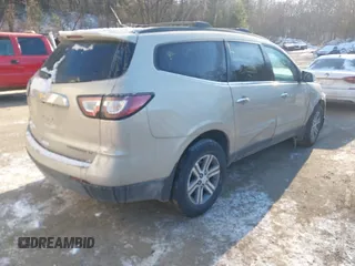 2015 Chevrolet Traverse LT with VIN 1GNKVHKDXFJ389653, listed as a IAAI auction lot 41349149 with 141,516 mi miles and . Bid and sale history available at DreamBid. Image 4.