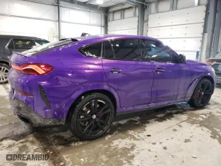 2022 BMW X6 M50i with VIN 5UXCY8C07N9K85135, listed as a Copart auction lot 45385725 with 57,106 mi miles and Salvage Title. Bid and sale history available at carsss.com. Image 3.