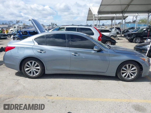 2014 Infiniti Q50 with VIN JN1BV7AP4EM685699, listed as a IAAI auction lot 41765788 with 117,127 mi miles. Bid and sale history available at carsss.com. Image 13.