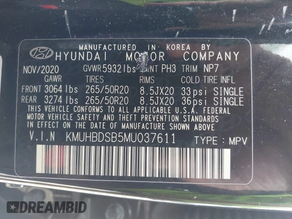 2021 Genesis GV80 с VIN KMUHBDSB5MU037611, выставлен на аукционе IAAI как лот 42290542 с пробегом 67 141 миль миль и . История ставок и продаж доступна на DreamBid. Изображение 9.
