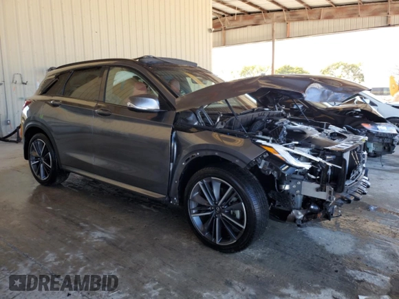 2024 Infiniti QX50 Sport with VIN 3PCAJ5FA1RF109371, listed as a Copart auction lot 44373555 with 5,217 mi miles and Non repairable. Bid and sale history available at DreamBid. Image 4.