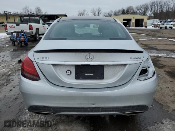 2019 Mercedes-Benz C 300 with VIN WDDWF8EB6KR516773, listed as a Copart auction lot 44393105 with 48,991 mi miles and Salvage Title. Bid and sale history available at carsss.com. Image 6.