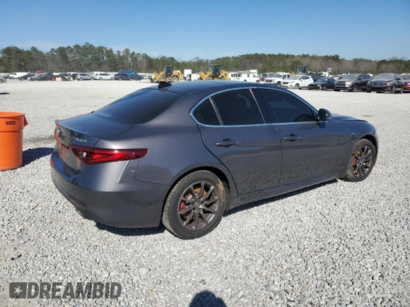 2018 Alfa Romeo Giulia with VIN ZARFAEDN4J7572553, listed as a Copart auction lot 46998825 with 111,778 mi miles and Salvage title. Bid and sale history available at DreamBid. Image 3.