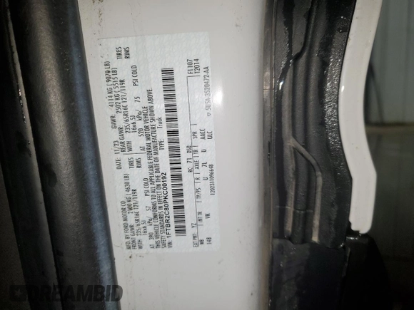 2023 Ford Transit Cargo с VIN 1FTBR2C80PKC00192, выставлен на аукционе Copart как лот 82952724 с пробегом 30 783 миль миль и Чистый • Clean title. История ставок и продаж доступна на DreamBid. Изображение 13.