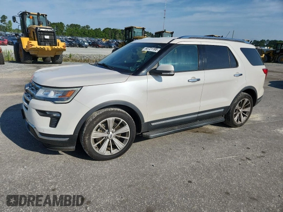 2018 Ford Explorer Limited with VIN 1FM5K7FH5JGA76324, listed as a Copart auction lot 60721195 with 205,423 mi miles and Salvage title. Bid and sale history available at DreamBid. Image 1.