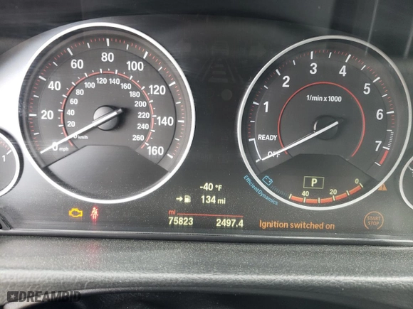2015 BMW 4 Series 435i xDrive with VIN WBA3R5C57FK371612, listed as a Copart auction lot 49127135 with 75,823 mi miles and Salvage Title. Bid and sale history available at carsss.com. Image 9.