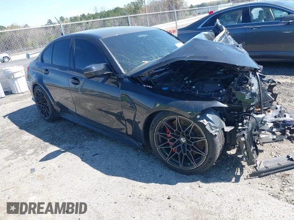 2024 BMW M3 Competition xDrive z VIN WBS43AY04RFT17592, wystawiony jako IAAI lot #41868040 z przebiegiem Nie podano mil oraz . Historia ofert i sprzedaży dostępna na DreamBid. Obrazek 1.