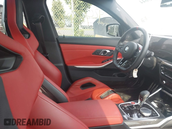 2025 BMW M3 Competition xDrive with VIN WBS33HJ01SFT92884, listed as a IAAI auction lot 42473044 with 7,617 mi miles and . Bid and sale history available at DreamBid. Image 5.