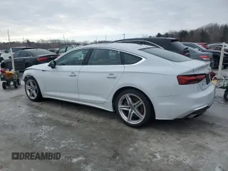 2021 Audi A5 Sportback S line Premium with VIN WAUDACF54MA005542, listed as a Copart auction lot 45805415 with 47,088 mi miles and Salvage Title. Bid and sale history available at carsss.com. Image 2.