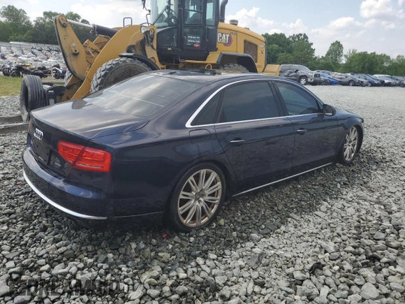 2013 Audi A8 L 3.0L with VIN WAURGAFD0DN003358, listed as a Copart auction lot 55416175 with 114,973 mi miles and Salvage Title. Bid and sale history available at carsss.com. Image 3.
