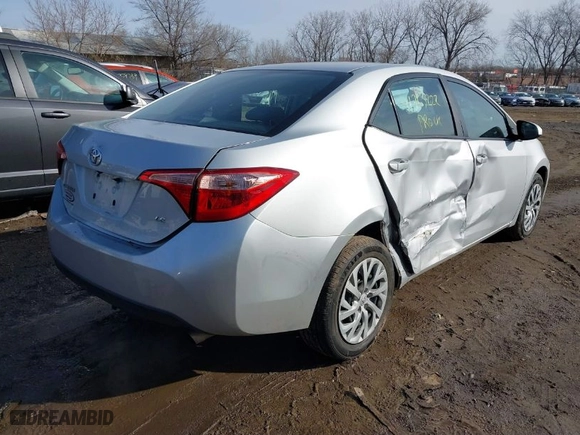 2019 Toyota Corolla L with VIN 2T1BURHE1KC136437, listed as a IAAI auction lot 41763222 with 117,152 mi miles. Bid and sale history available at carsss.com. Image 4.