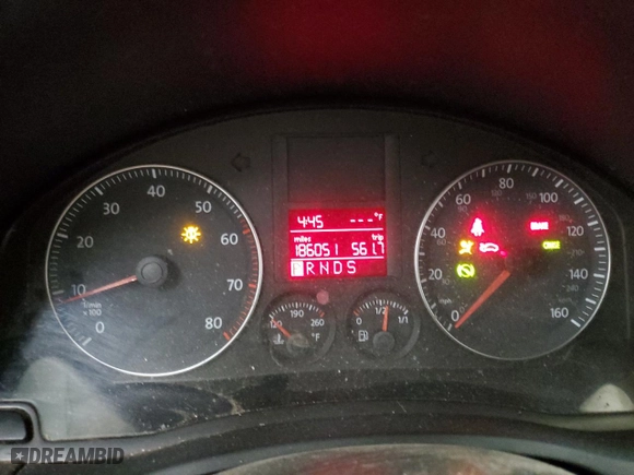 2007 Volkswagen Rabbit with VIN WVWBR71K37W087603, listed as a Copart auction lot 74482034 with 186,051 mi miles and Salvage Title. Bid and sale history available at carsss.com. Image 9.