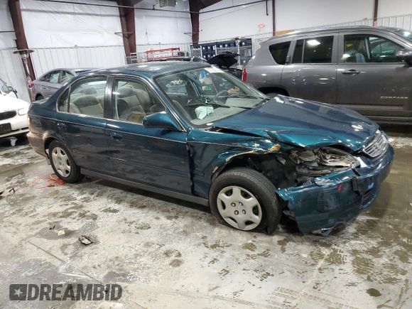 1998 Honda Civic EX with VIN 2HGEJ8642WH539768, listed as a Copart auction lot 87055024 with 126,726 mi miles and Salvage Title. Bid and sale history available at carsss.com. Image 4.