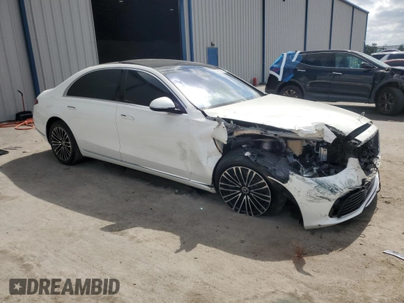 2022 Mercedes-Benz S 580 с VIN W1K6G7GB3NA141805, выставлен на аукционе Copart как лот 54716515 с пробегом 60 353 миль миль и Списание • Salvage title. История ставок и продаж доступна на DreamBid. Изображение 4.