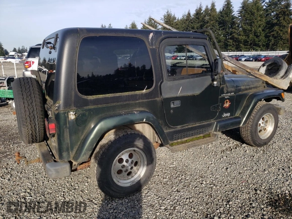 1997 Jeep Wrangler Sahara with VIN 1J4FY49S4VP523156, listed as a Copart auction lot 89343055 with 193,340 mi miles and Clean Title. Bid and sale history available at carsss.com. Image 3.