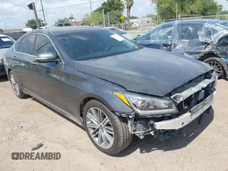 2018 Genesis G80 3.8L z VIN KMHGN4JE6JU247918, wystawiony jako IAAI lot #42423370 z przebiegiem 154 840 mil mil oraz . Historia ofert i sprzedaży dostępna na DreamBid. Obrazek 1.