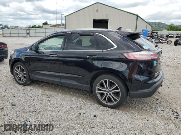 2019 Ford Edge Titanium with VIN 2FMPK4K94KBB35538, listed as a Copart auction lot 57770545 with 85,021 mi miles and Salvage title. Bid and sale history available at DreamBid. Image 2.