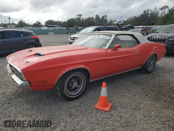 1972 Ford Mustang с VIN 2F03F214245, выставлен на аукционе Copart как лот 77535234 с пробегом 77 547 миль миль и Списание • Salvage title. История ставок и продаж доступна на DreamBid. Изображение 1.