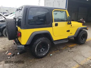 2001 Jeep Wrangler SE with VIN 1J4FA29P21P317171, listed as a Copart auction lot 73362444 with 150,382 mi miles and Salvage Title. Bid and sale history available at carsss.com. Image 3.