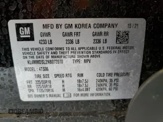 2022 Buick Encore GX Select with VIN KL4MMDSL2NB072070, listed as a Copart auction lot 59782285 with 64,397 mi miles and Salvage title. Bid and sale history available at DreamBid. Image 12.