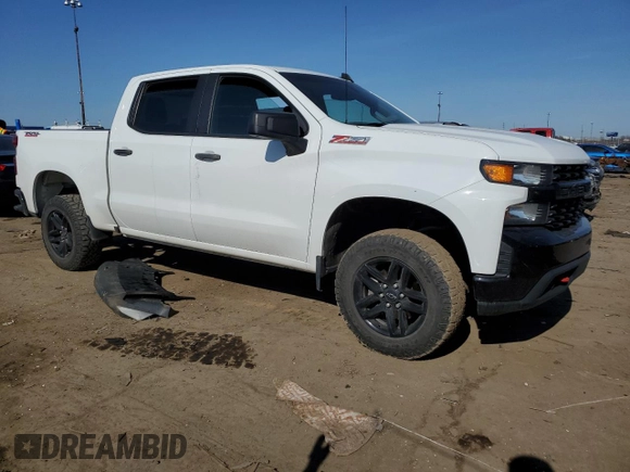 2021 Chevrolet Silverado 1500 Custom Trail Boss with VIN 1GCPYCEF3MZ352934, listed as a Copart auction lot 48747415 with 56,017 mi miles and Salvage Title. Bid and sale history available at DreamBid. Image 4.