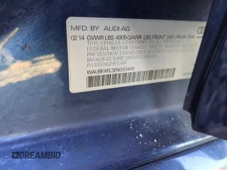 2014 Audi A4 Premium with VIN WAUBFAFL3EN033449, listed as a Copart auction lot 88979555 with 143,160 mi miles and Salvage Title. Bid and sale history available at carsss.com. Image 12.
