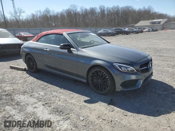 2018 Mercedes-Benz C 43 AMG with VIN WDDWK6EB5JF672965, listed as a Copart auction lot 47957245 with 23,535 mi miles and Salvage title. Bid and sale history available at DreamBid. Image 4.