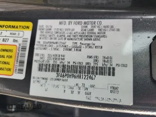 2017 Ford Fusion SE with VIN 3FA6P0H96HR122467, listed as a Copart auction lot 50746185 with 142,308 mi miles and Salvage Title. Bid and sale history available at DreamBid. Image 13.