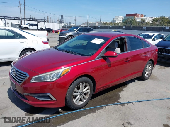 2015 Hyundai Sonata 2.4L SE with VIN 5NPE24AF6FH054876, listed as a IAAI auction lot 41997263 with 192,510 mi miles. Bid and sale history available at carsss.com. Image 2.