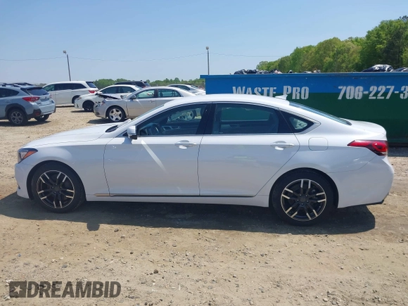 2017 Genesis G80 3.8L with VIN KMHGN4JE4HU169181, listed as a IAAI auction lot 41991011 with 78,470 mi miles. Bid and sale history available at carsss.com. Image 14.